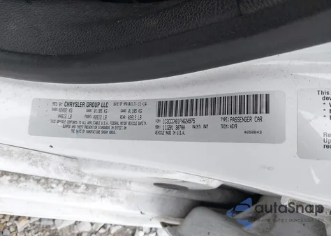 2015 Chrysler 200 Limited z USA, uszkodzony, nr VIN 1C3CCCAB1FN620975